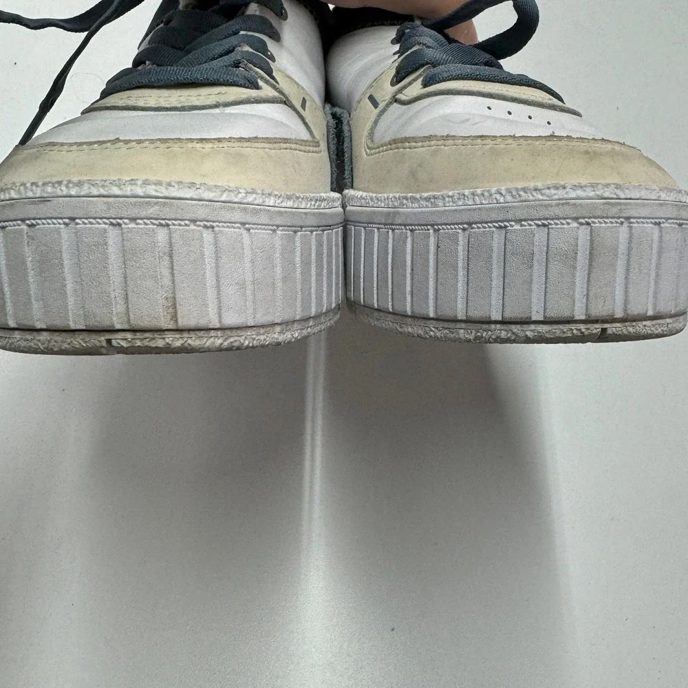 Puma Sneakers Womens 9.5‎ White Blue Cali Dream Leather Platform Retro Chunky